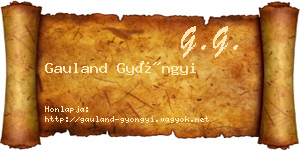 Gauland Gyöngyi névjegykártya
