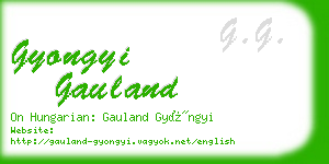 gyongyi gauland business card